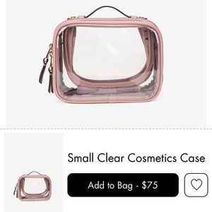 Calpak Small Clear Cosmetic Case (Mauve)